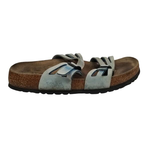 Birkenstock Women's Granada Leather Sandals Faded Blue Size 37 / 7 - Picture 4 of 8